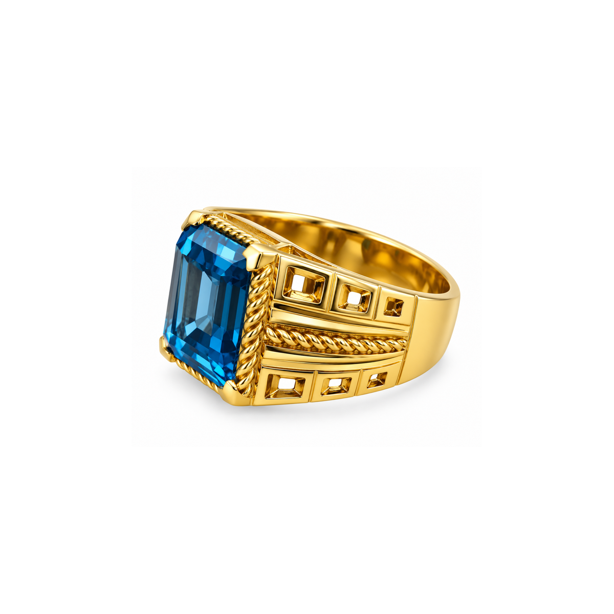 14K Yellow Gold Zirconia Ring – Size 11