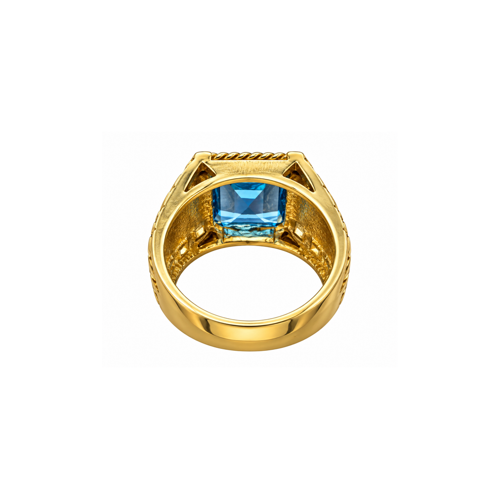 14K Yellow Gold Zirconia Ring – Size 11