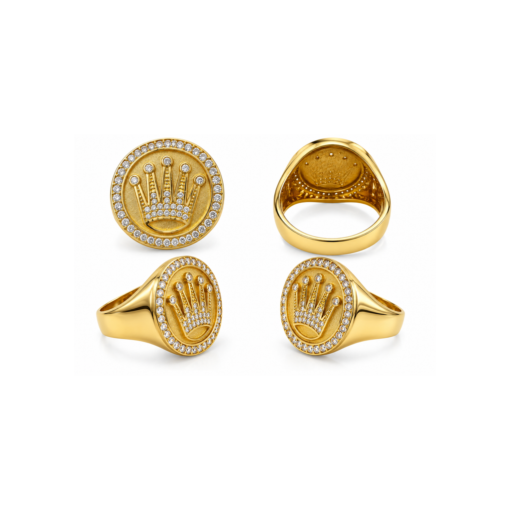 14K Gold Crown Ring