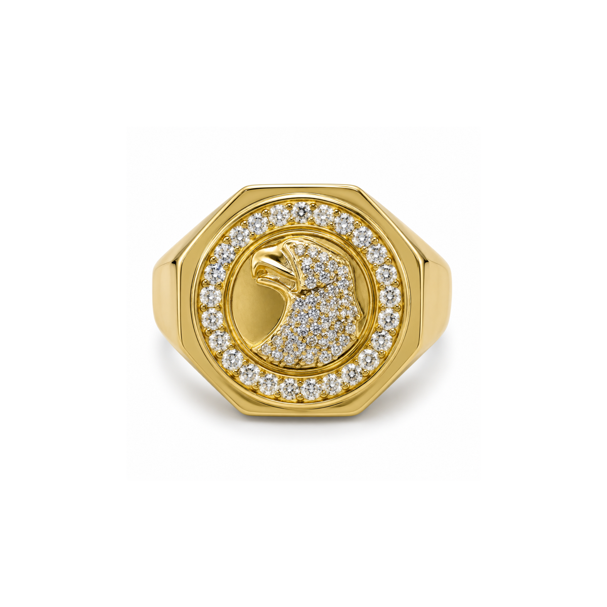 10K Yellow Gold Cubic Zirconia Ring – Size 10