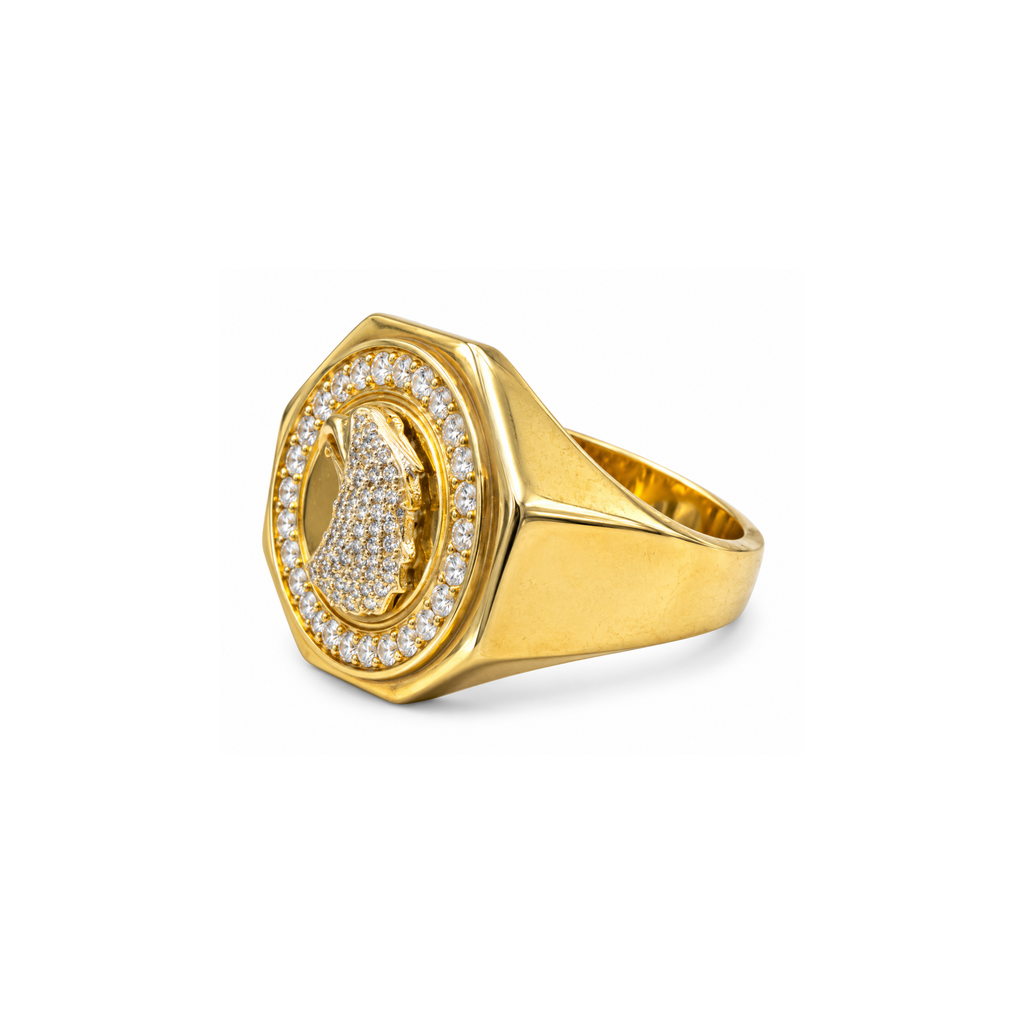 10K Yellow Gold Cubic Zirconia Ring – Size 10