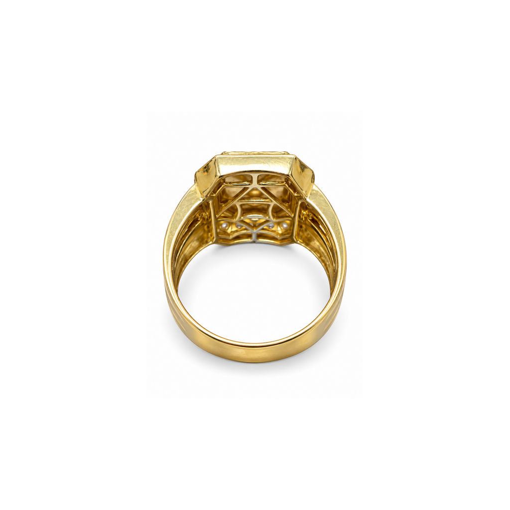 14K Yellow Gold Zirconia Men’s Ring