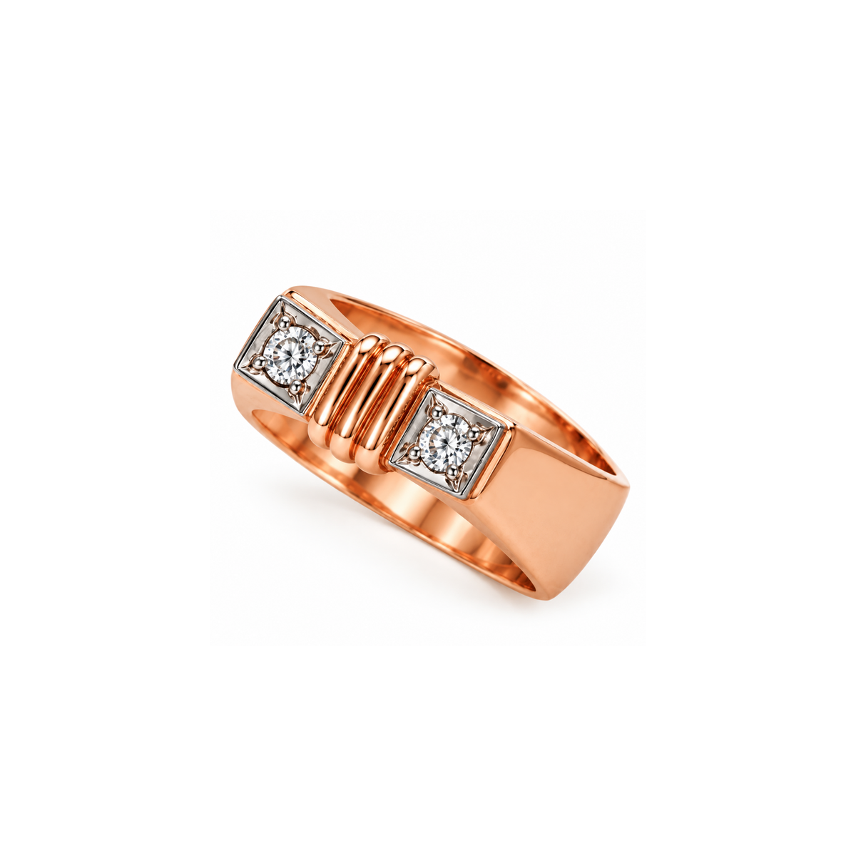 14K Rose Gold Diamond Ring – Size 6.5