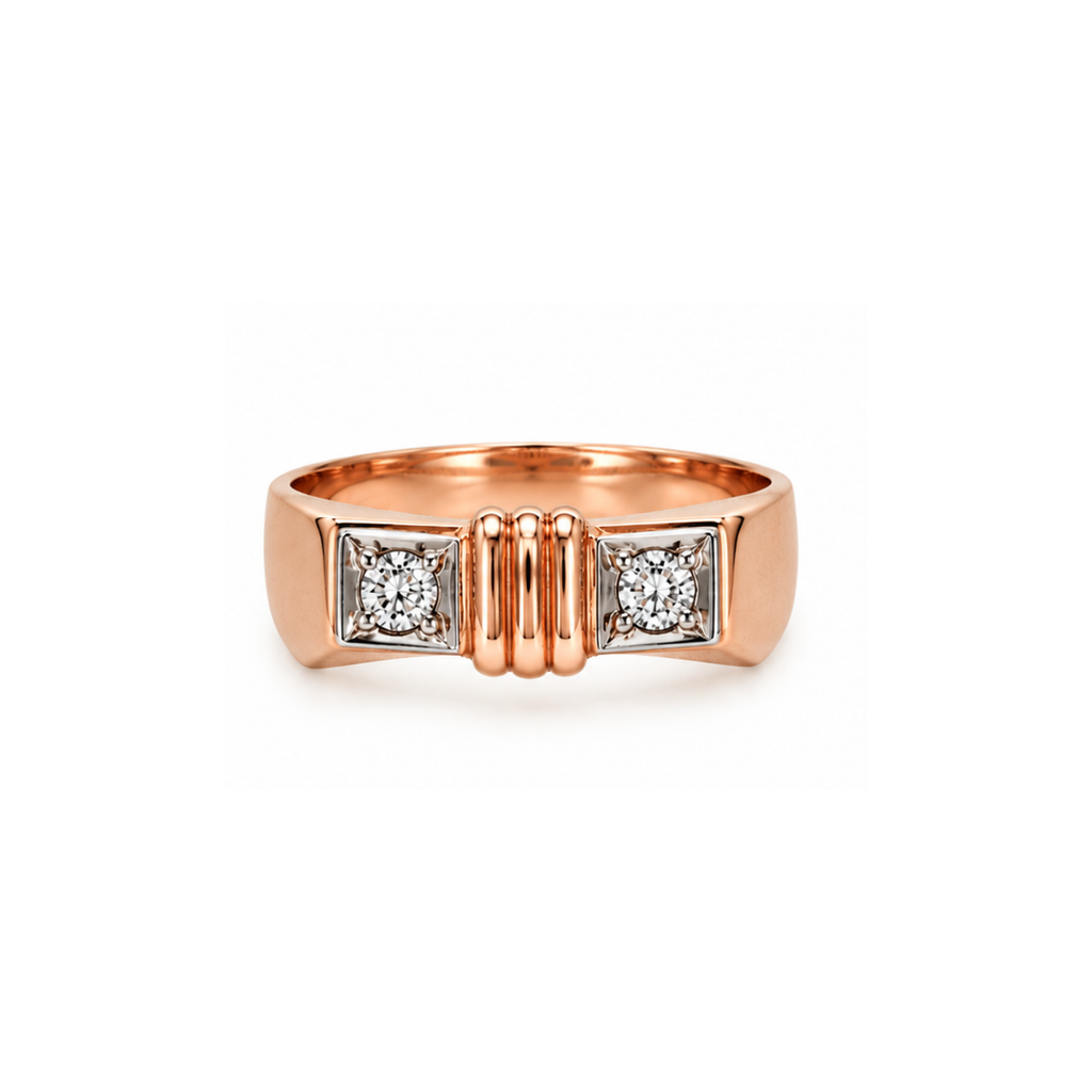 14K Rose Gold Diamond Ring – Size 6.5