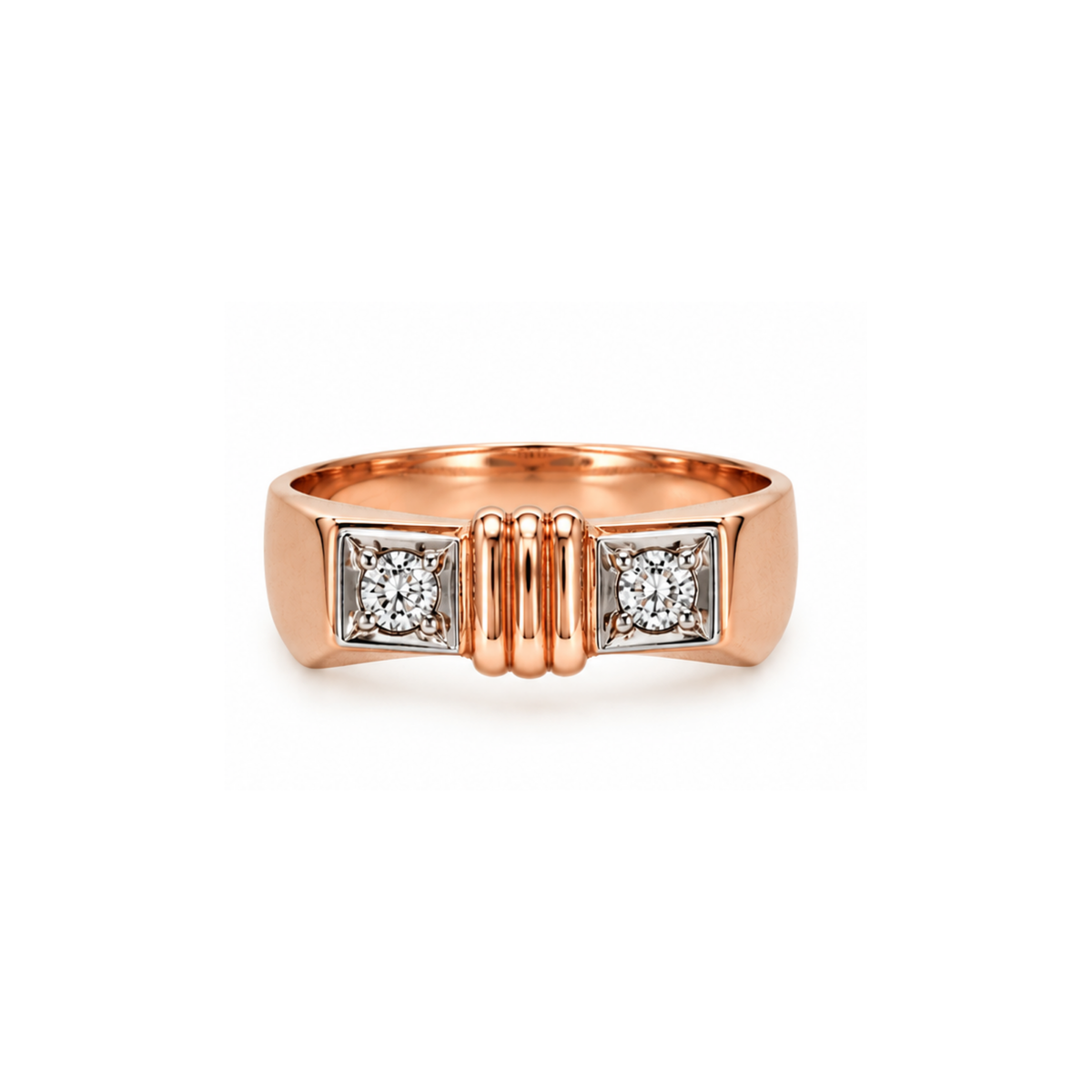 14K Rose Gold Diamond Ring – Size 6.5