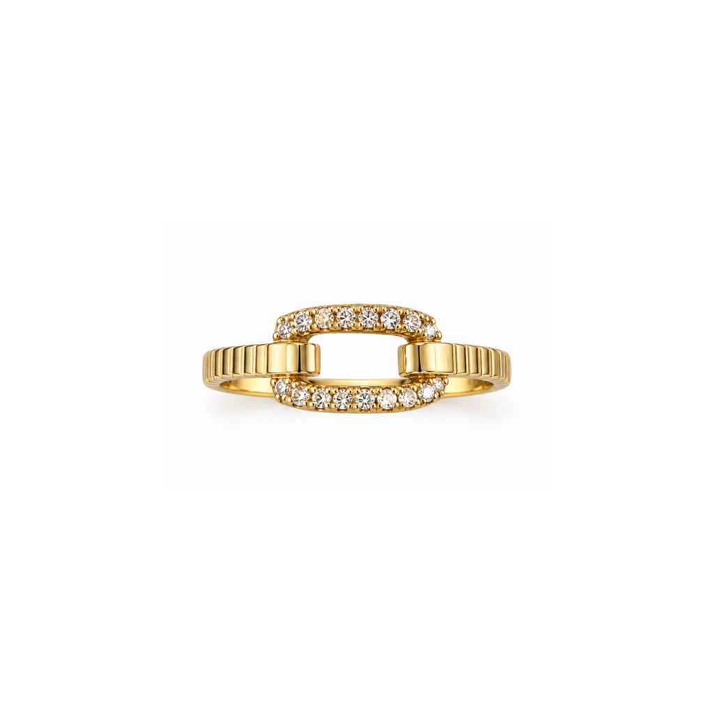 14K Gold Zirconia Ring – Size 8
