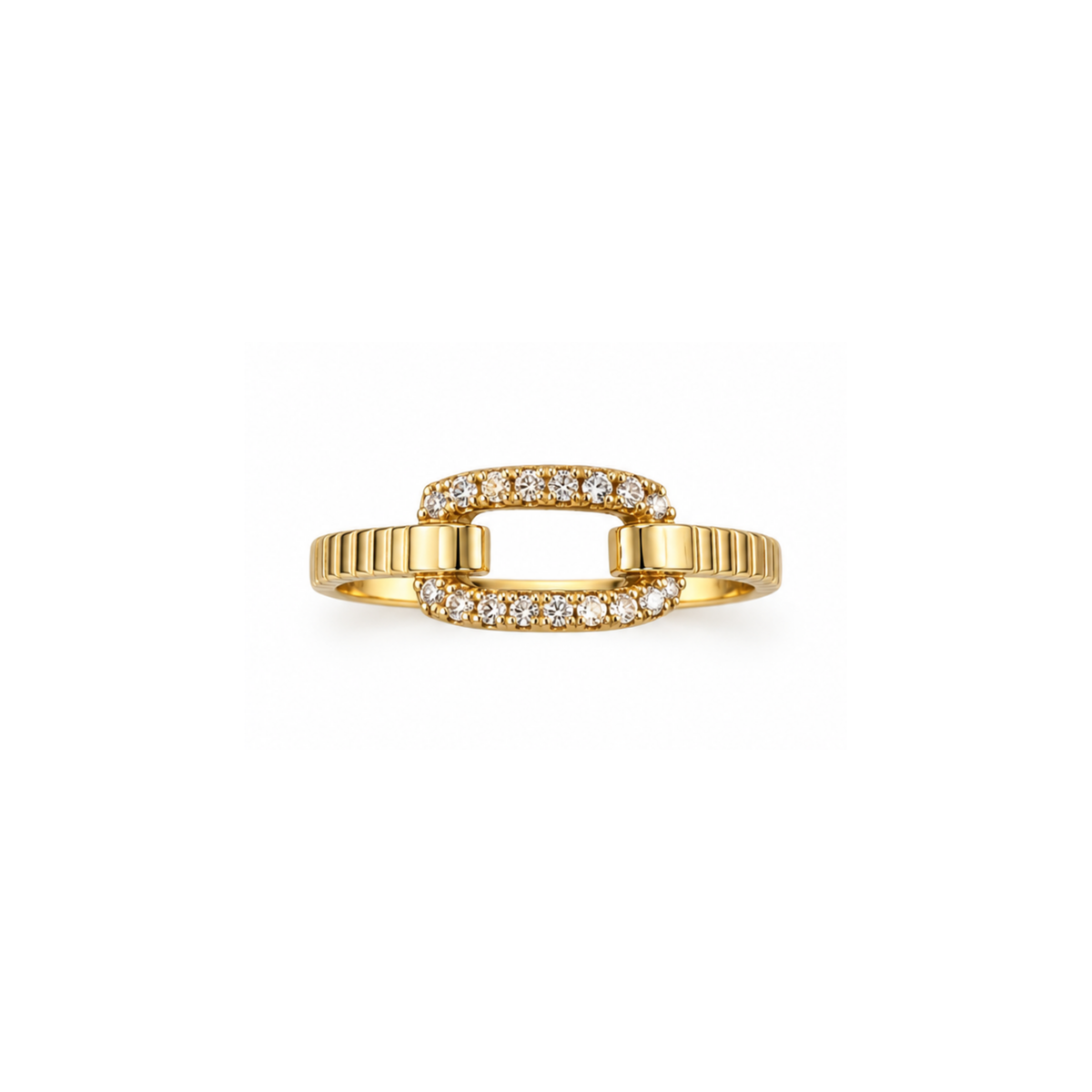 14K Gold Zirconia Ring – Size 8