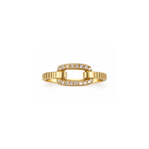 14K Gold Zirconia Ring – Size 8