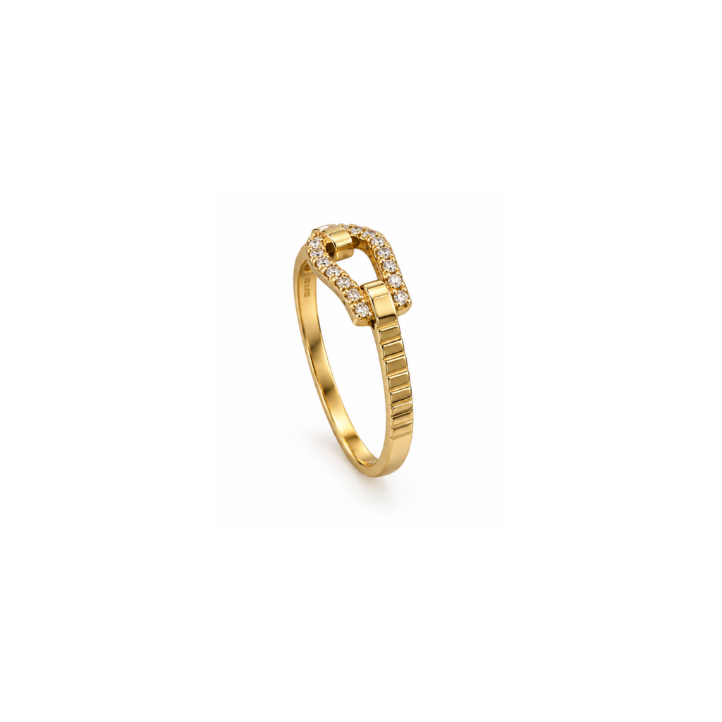 14K Gold Zirconia Ring – Size 8