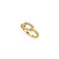 14K Gold Zirconia Ring – Size 8