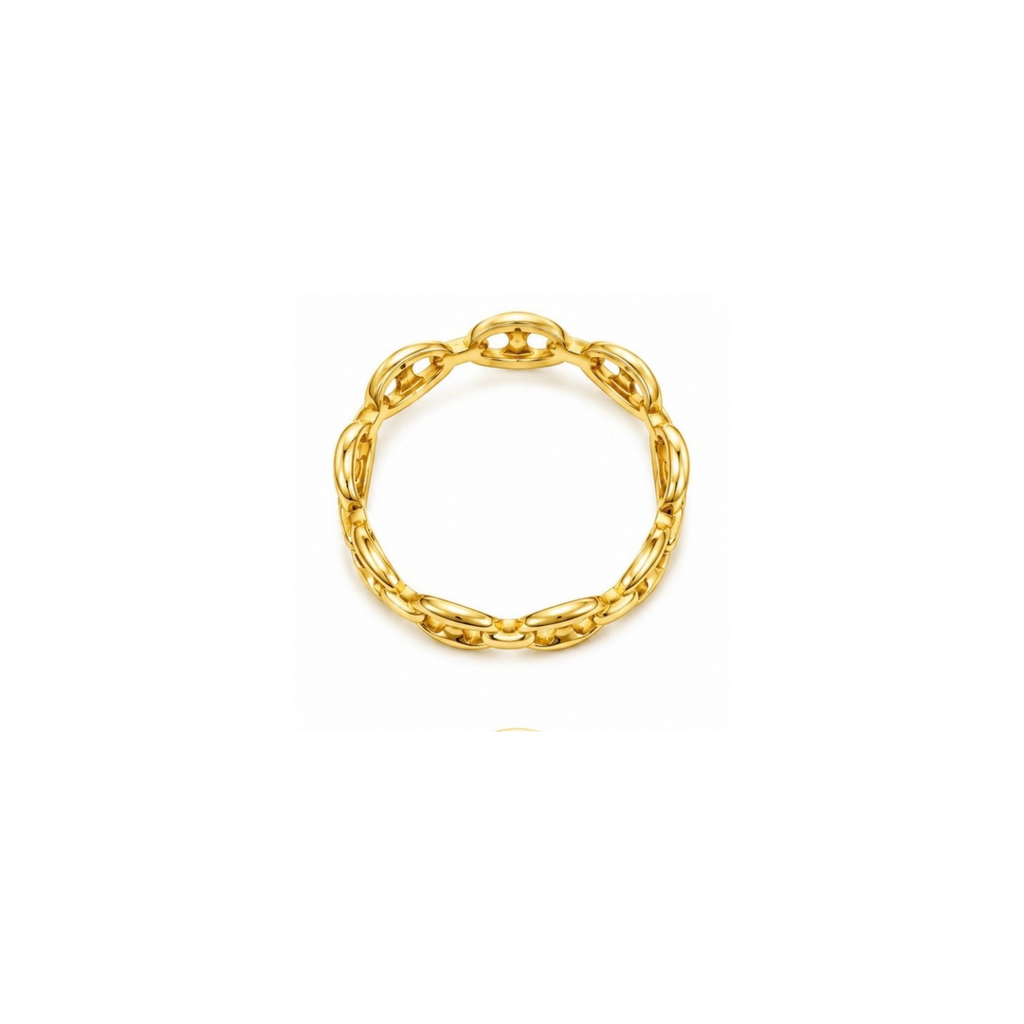 14K Yellow Gold Link Ring