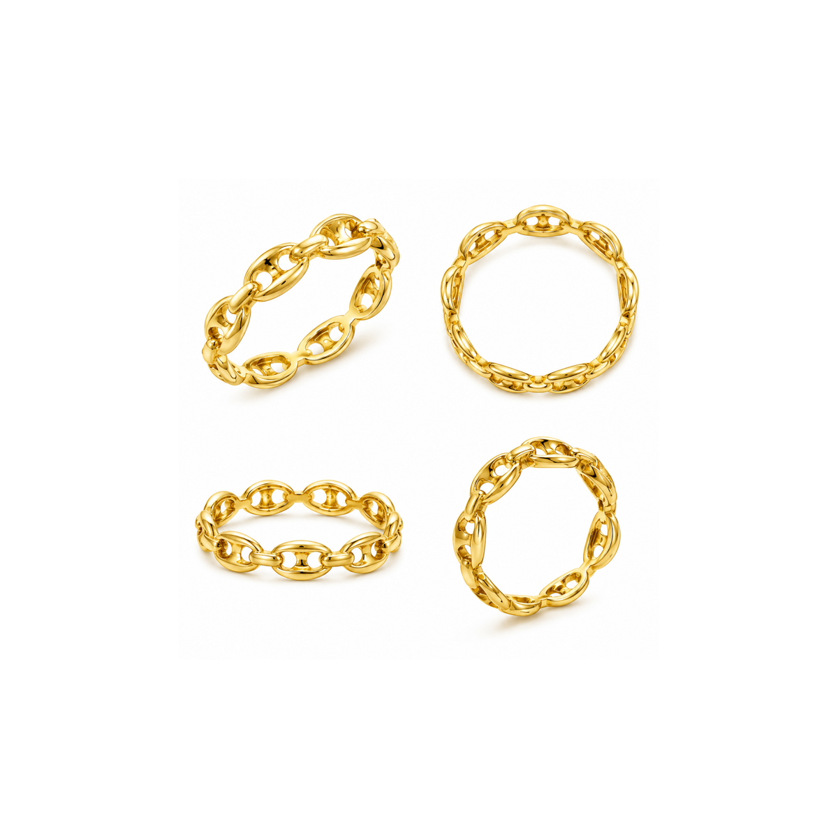 14K Yellow Gold Link Ring