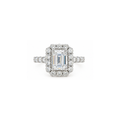 14K White Gold 3 CT Lab-Grown Diamond Halo Ring