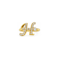 10K Yellow Gold Zirconia Statement Ring