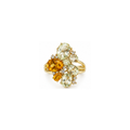 14K Yellow Gold Multi-Stone & Diamond Statement Ring