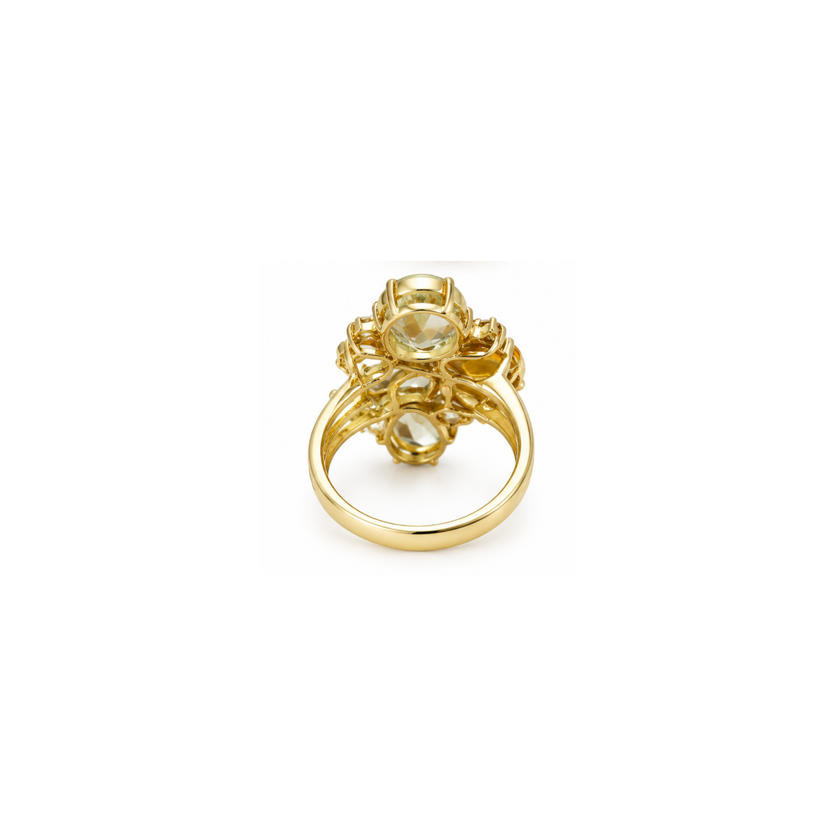 14K Yellow Gold Multi-Stone & Diamond Statement Ring