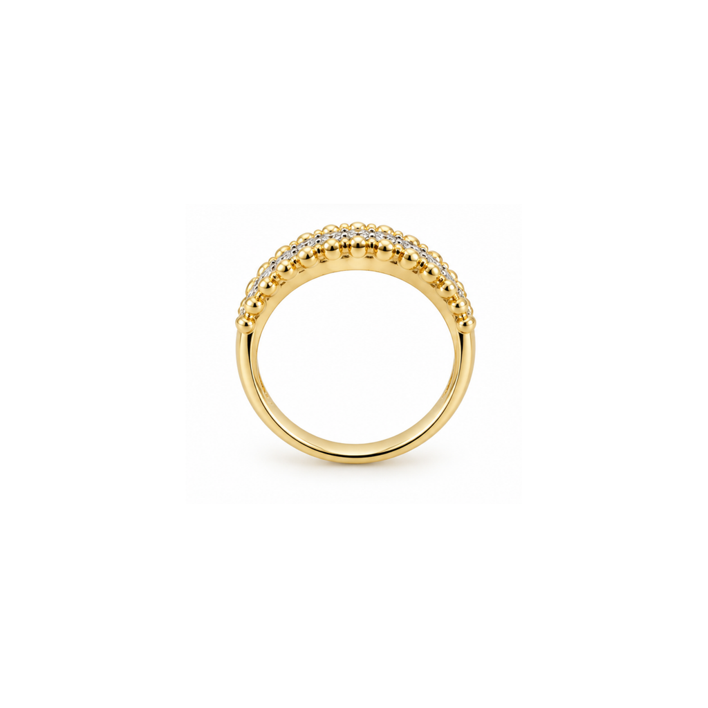 14K Yellow Gold Diamond Band Ring