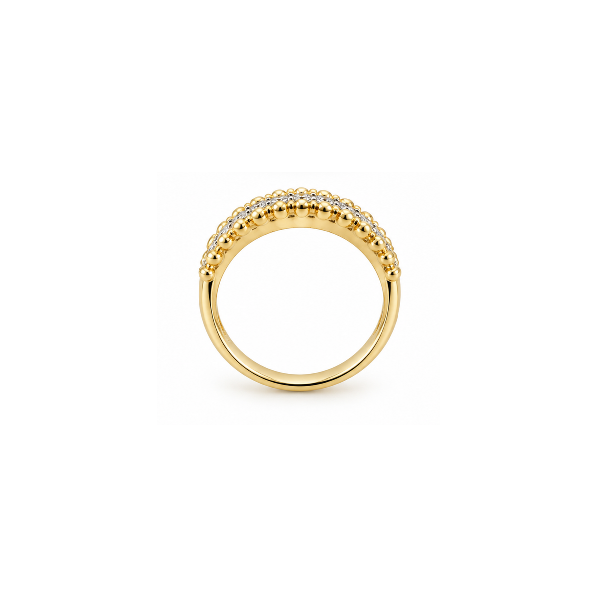 14K Yellow Gold Diamond Band Ring