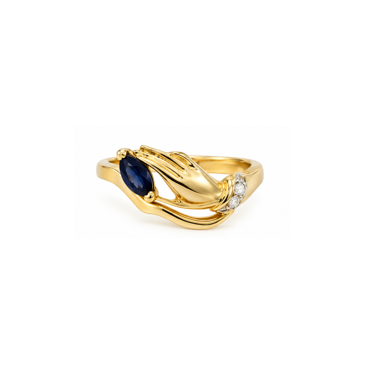 14K Yellow Gold Diamond Ring