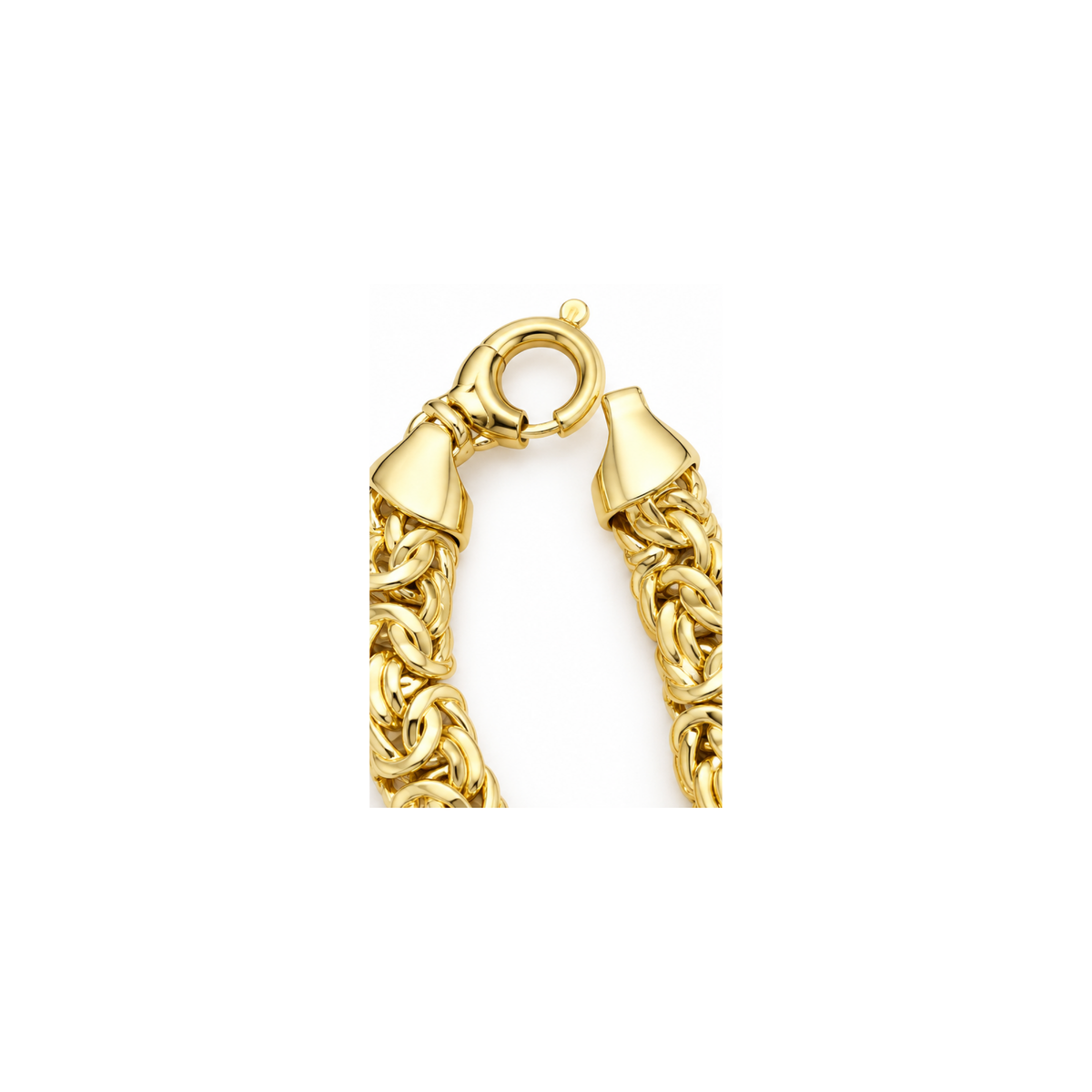 14K Yellow Gold Panther Head Bracelet with Zirconia