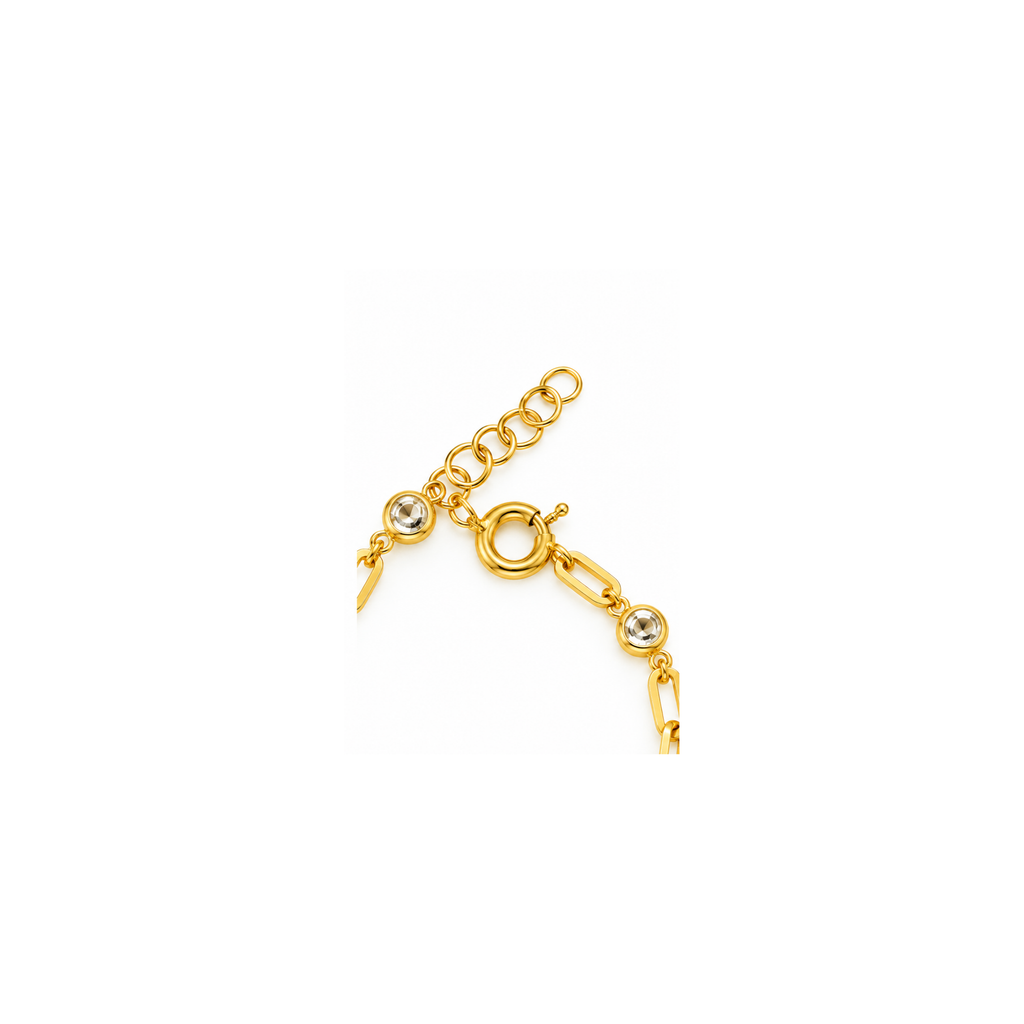 14K Yellow Gold Zirconia Bracelet