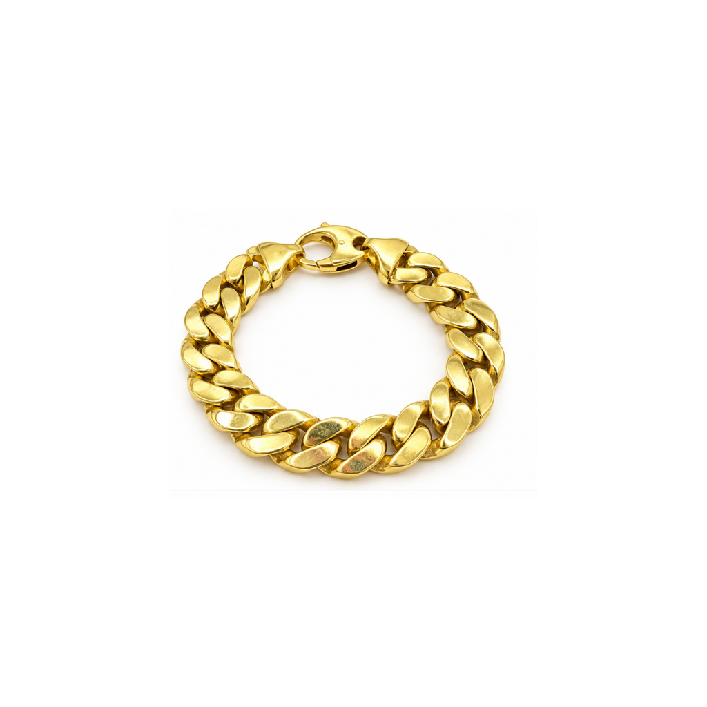 14K Yellow Gold Statement Link Bracelet