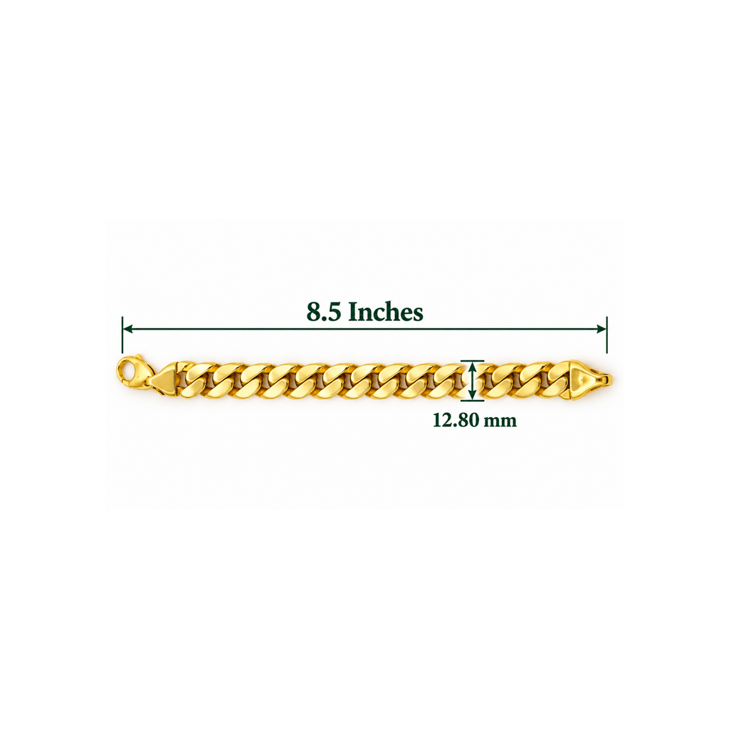 14K Yellow Gold Statement Link Bracelet