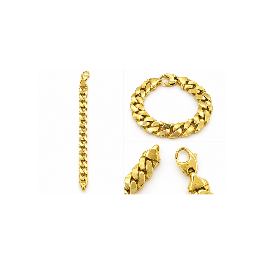 14K Yellow Gold Statement Link Bracelet
