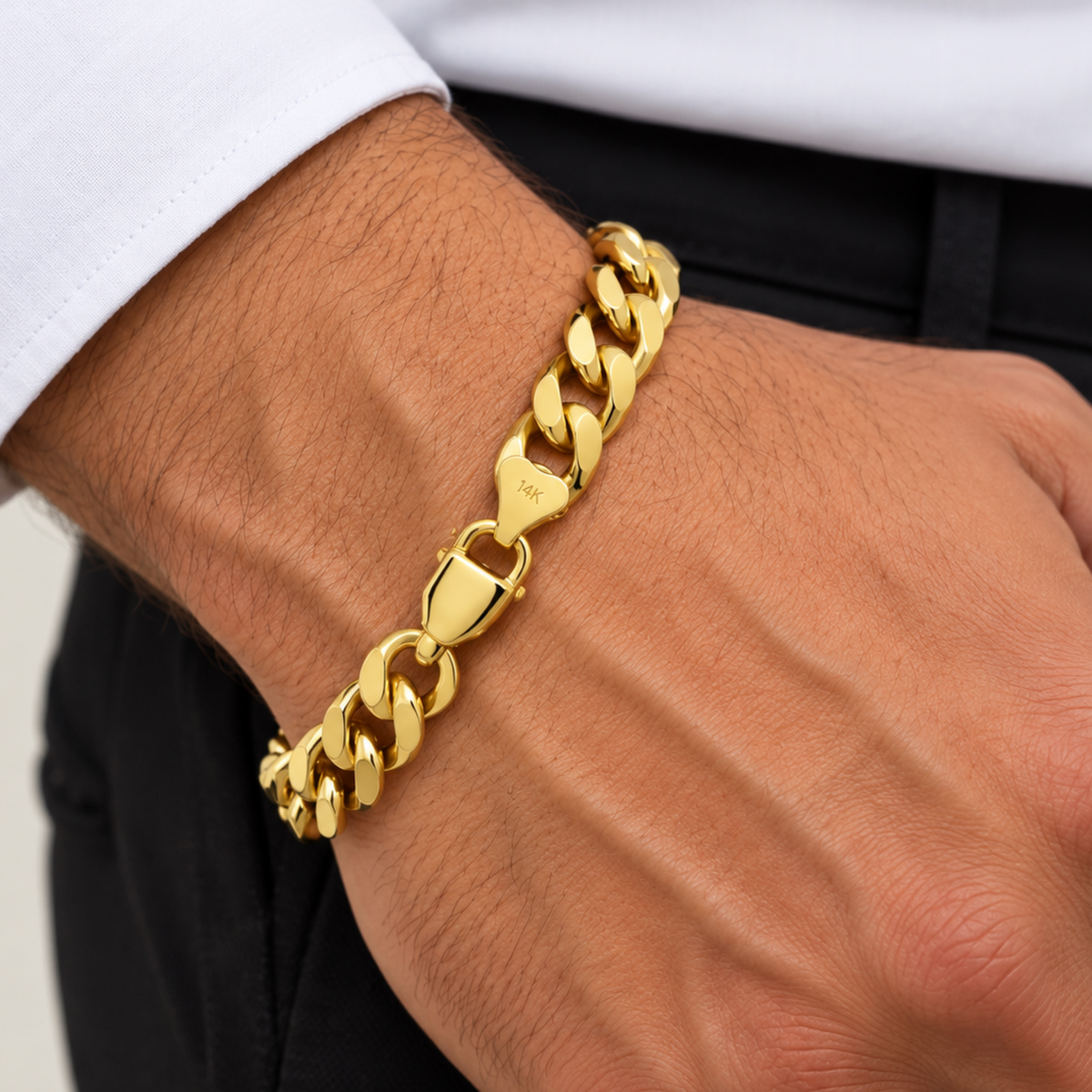 14K Yellow Gold Cuban Link Bracelet