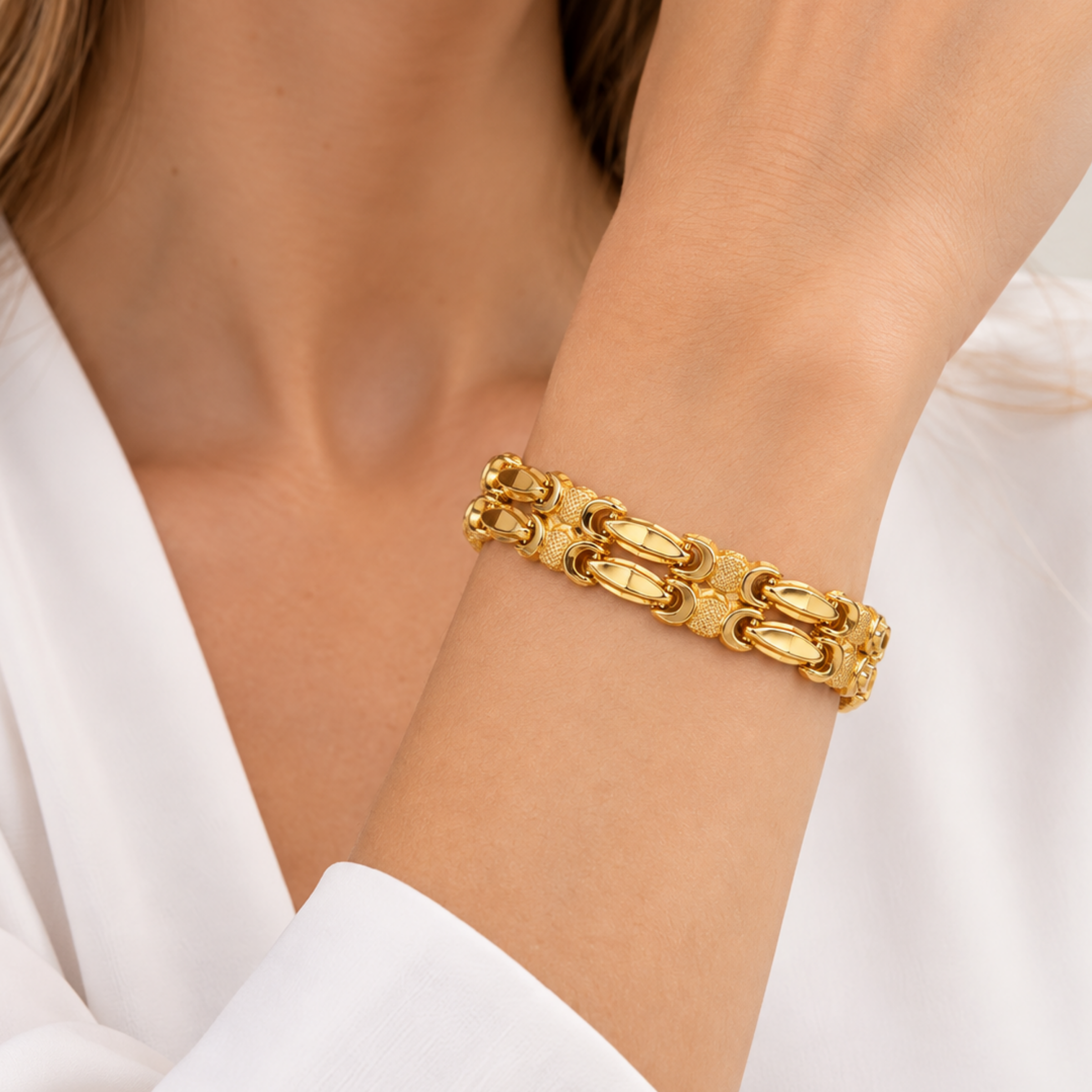 18K Gold Statement Bracelet