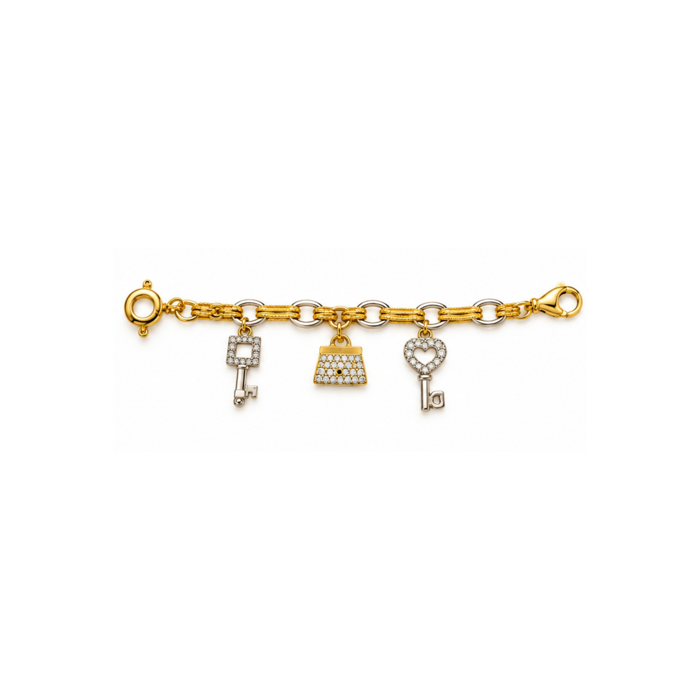 14K Yellow Gold Charm Bracelet – 12.13 Grams
