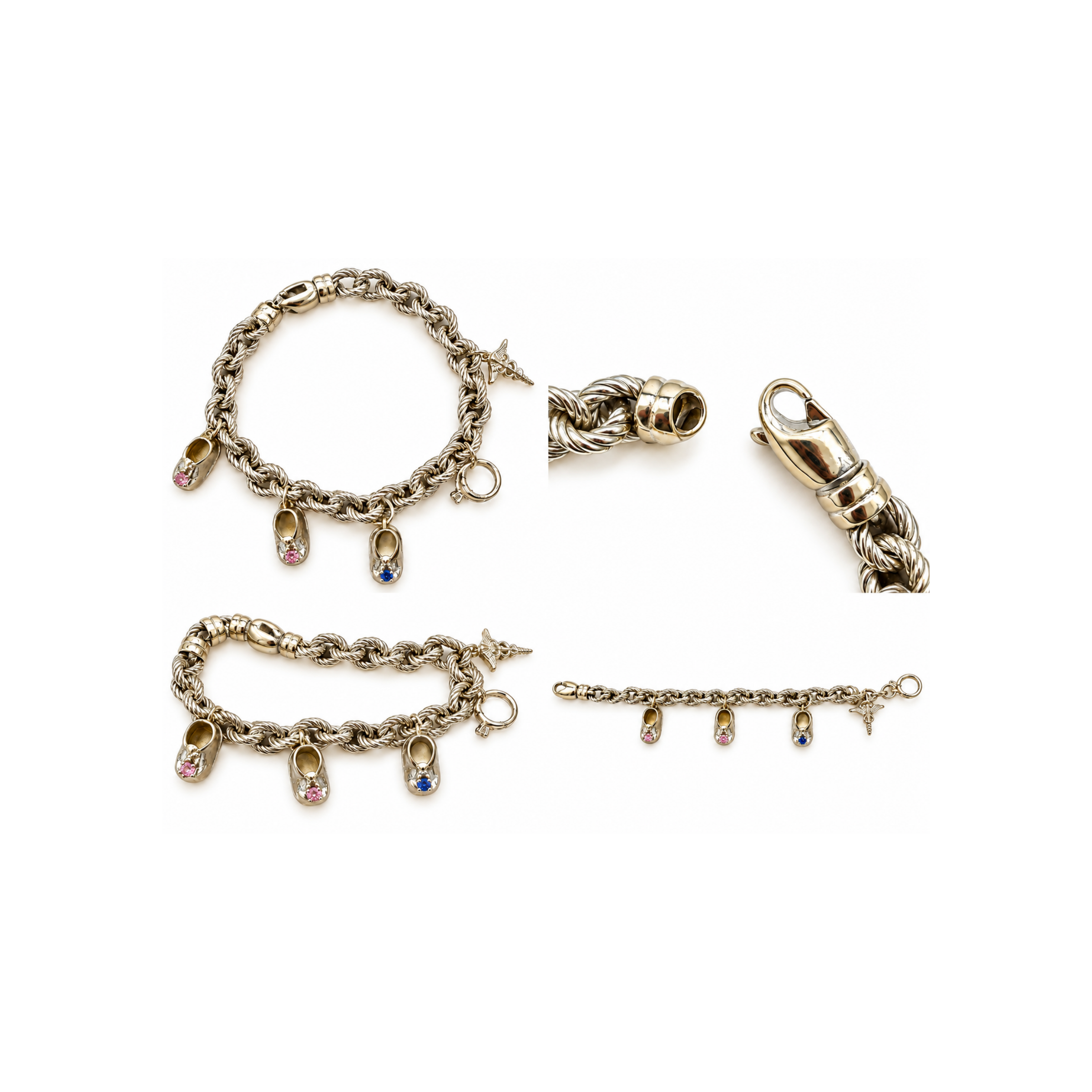 14K Gold Vintage Charm Bracelet