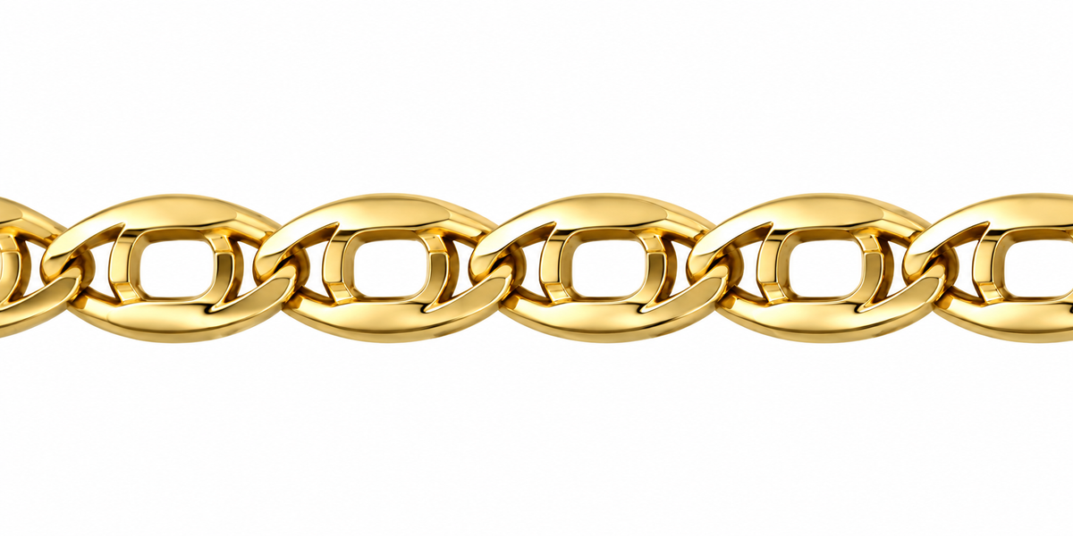 14K Yellow Gold Mariner Link Chain – 22.5"