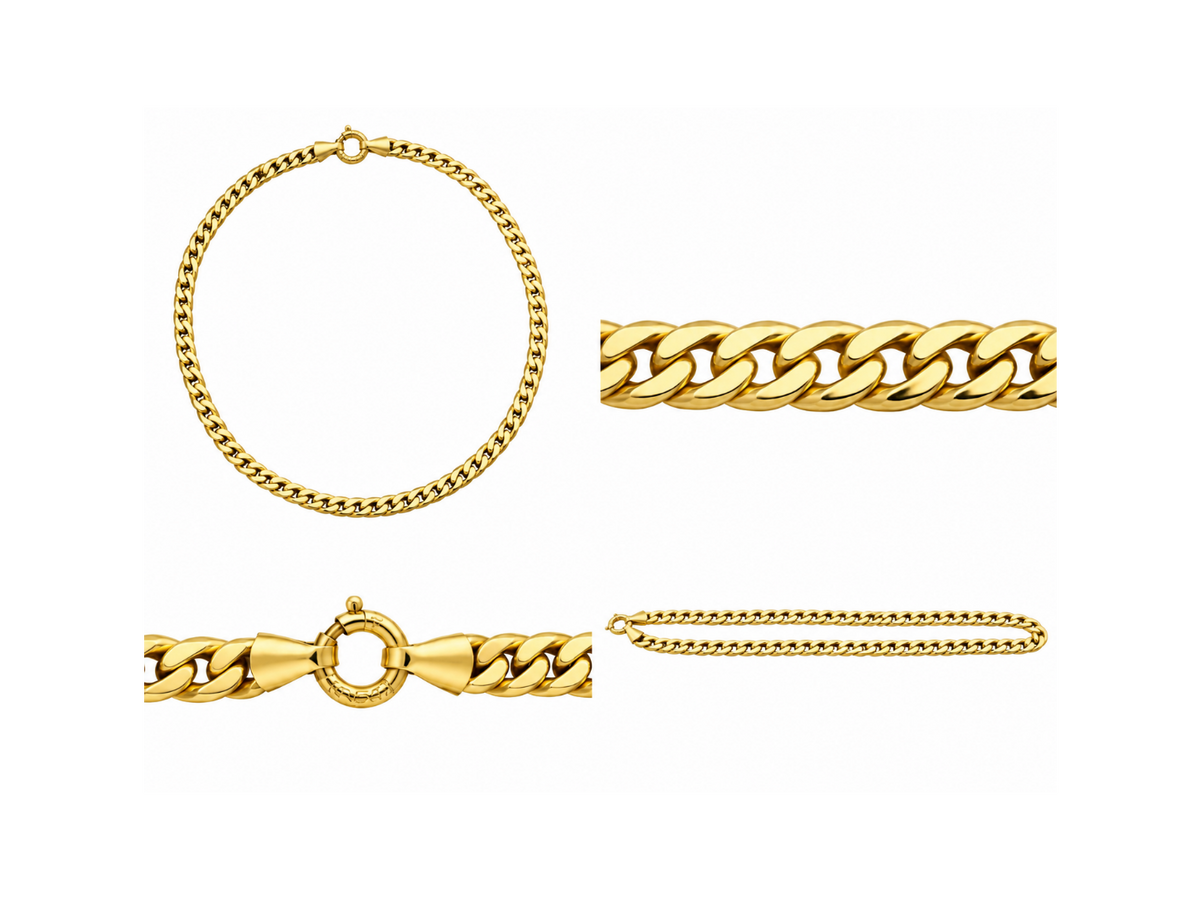 14K Yellow Gold Cuban Link Chain – 17