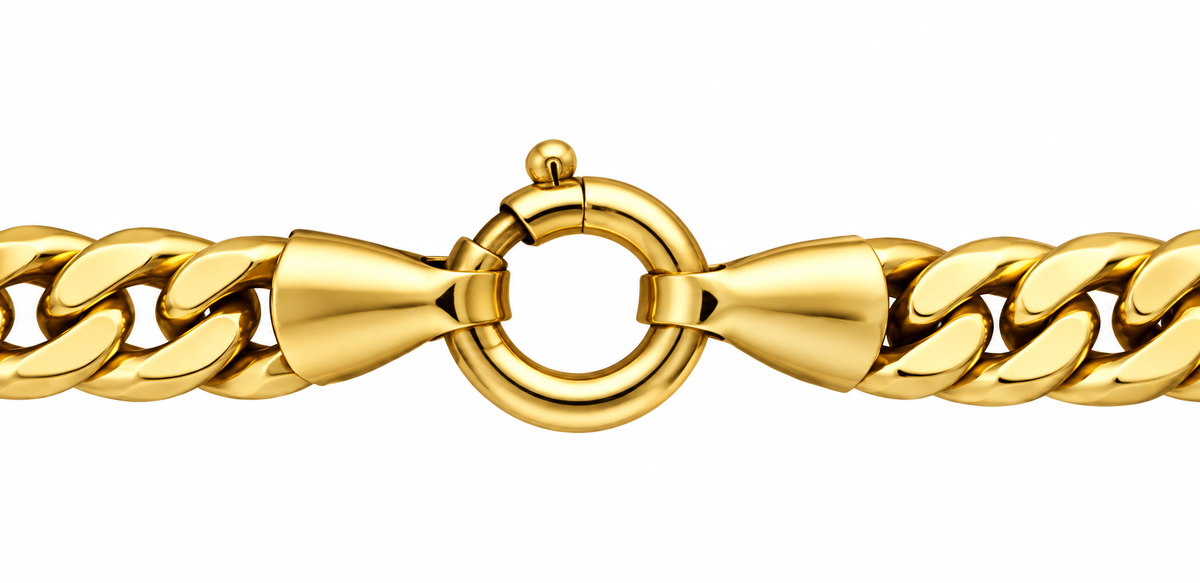 14K Yellow Gold Cuban Link Chain – 17